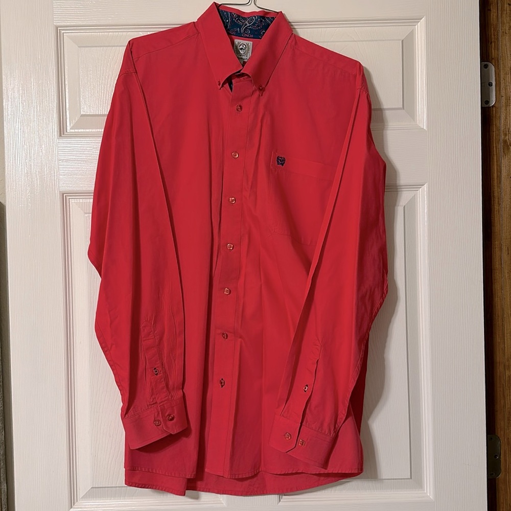 Cinch Pink Button Up Shirt